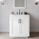 Option White / White Quartz Top / Matte Black Hardware