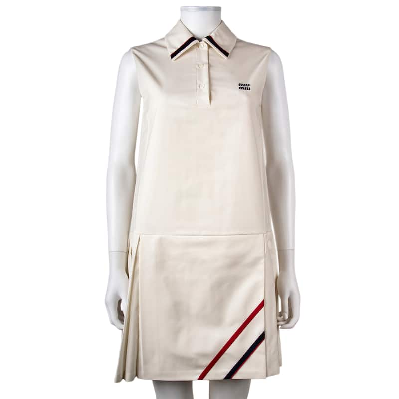 Miu Miu Pleated Fabric Mini Dress - 36