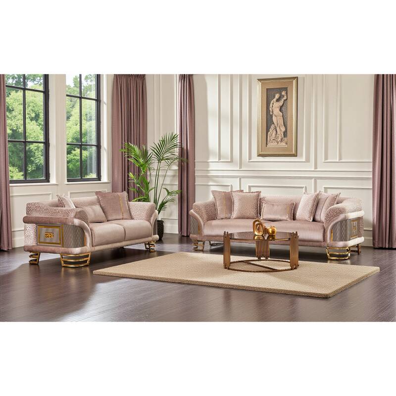 Axis 2 Pieces Living Room Sets 1 Sofa 1 Loveseat - Cream