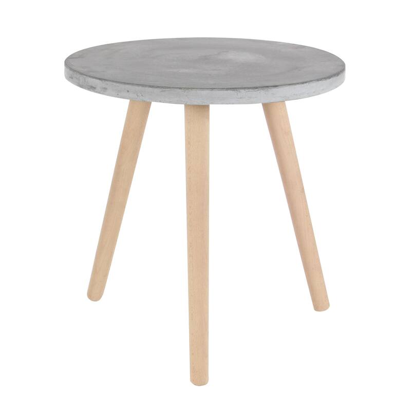 Fiberclay Ceramic Accent Table - Gray - Roche River Decor - Gray