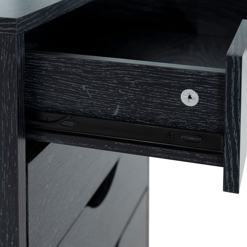 Narrow Wooden 9-Drawer Cabinet with Smooth-Glide Drawers and Top Storage Shelf