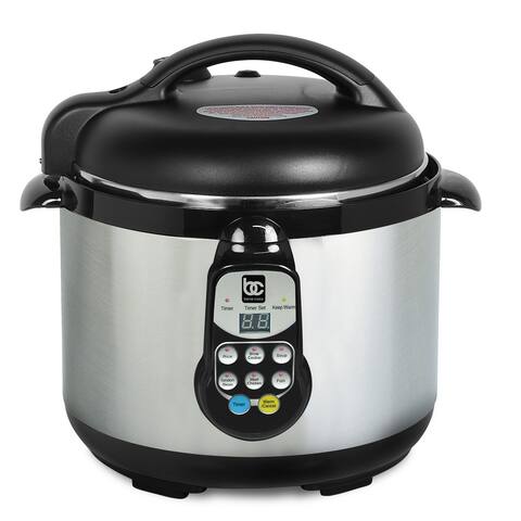 Bene Casa 5-liter stainless-steel electric pressure cooker, non-stick, dishwasher safe, 900-watt