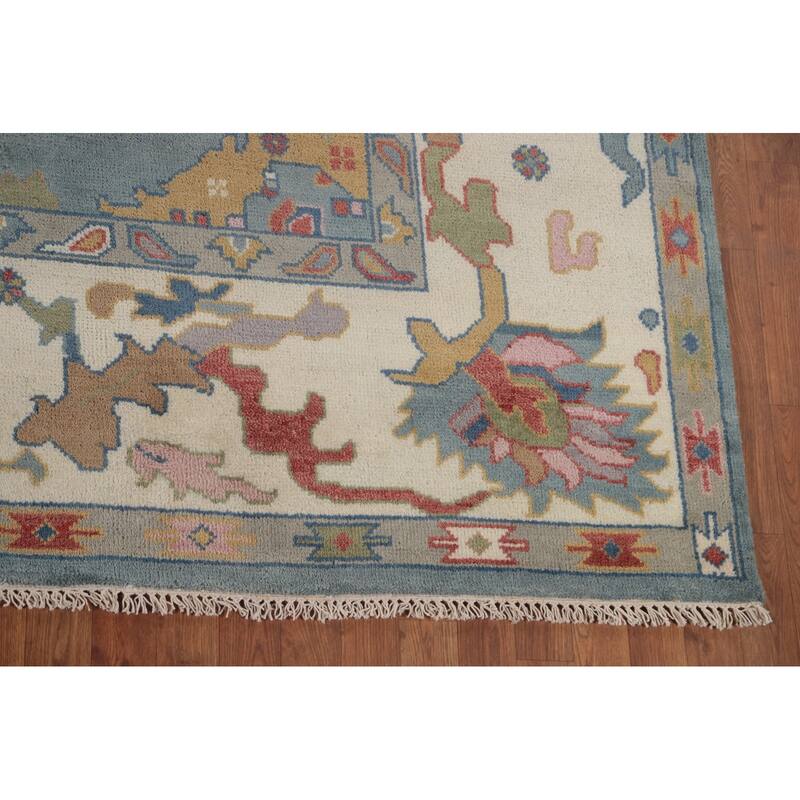 Oushak Oriental Area Rug Handmade Bedroom Wool Carpet - 9'2"x 11'8"