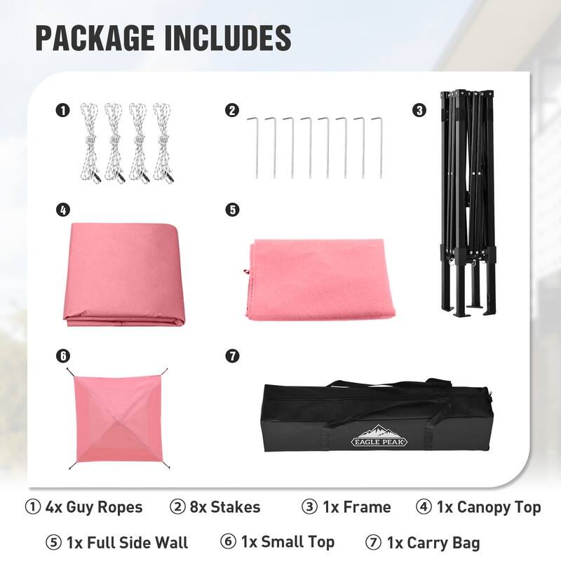 EAGLE PEAK Flex Compact 4x4 Pop-up Canopy Changing Room, Portable Privacy Dressing Room