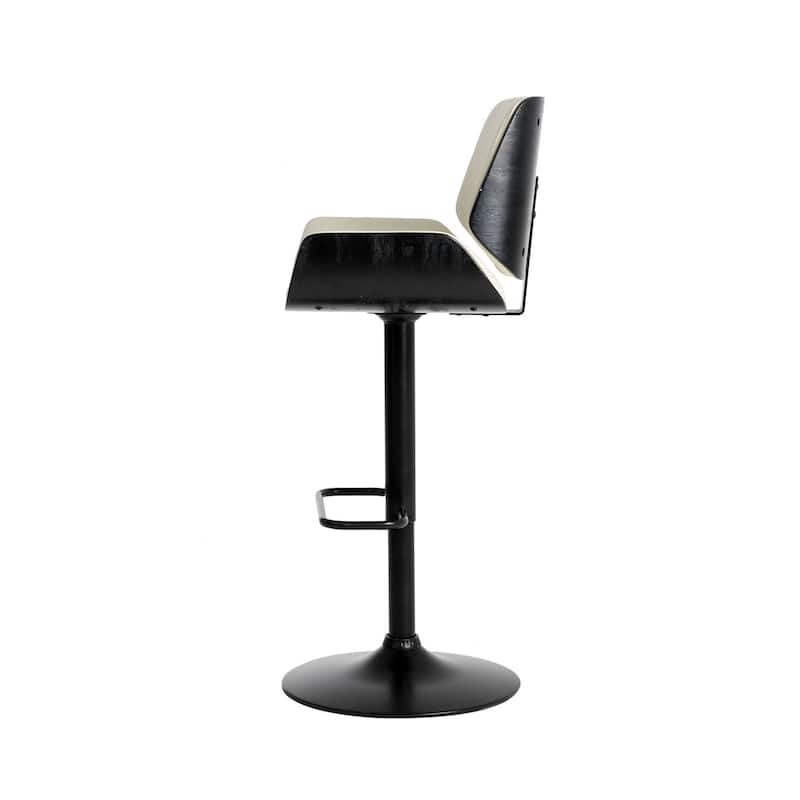 Glitzhome 46"H Mid-Century Modern Adjustable Swivel Bar Stool Set of 2