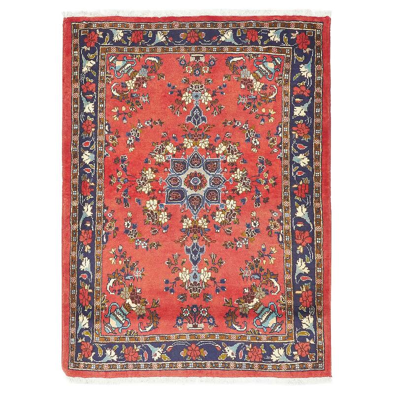 ECARPETGALLERY Hand-knotted Andelz Red Wool Rug - 3'7 x 4'10