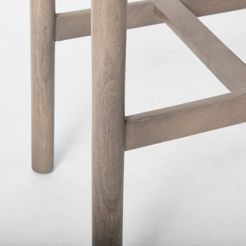 Eliza Leather Seat & Wood Frame Counter/Bar Stool