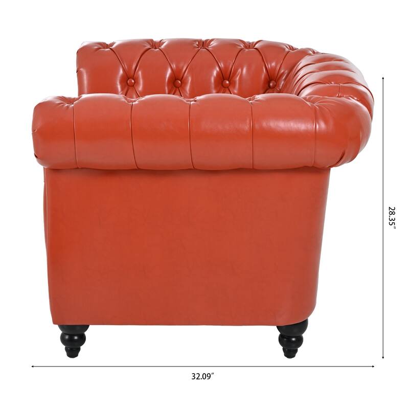 PU Leather 1-Seater Sofa with Pocket Springs