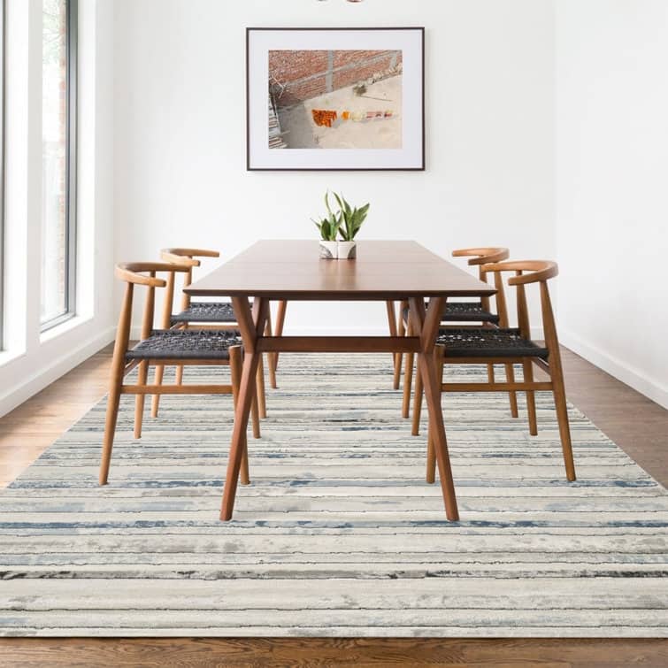 Modern Minimalist Striped Area Rug