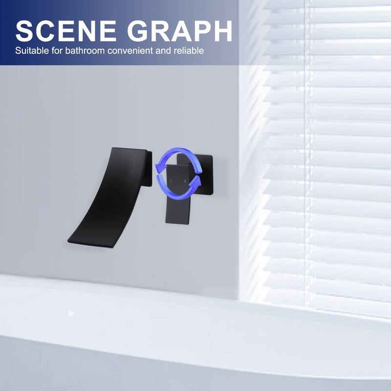 WOWOW Single Handle Wall Mounted Bathroom Basin Faucet