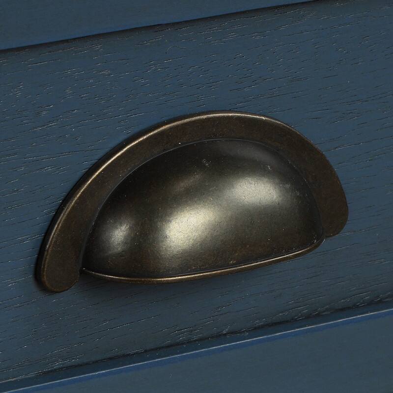 Rustic Storage with Two Drawers, Four Classic Rattan Basket Storage Shelves, Bookcases