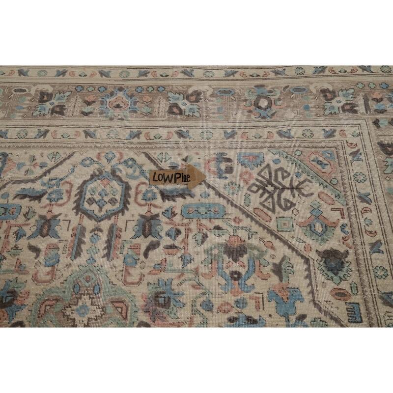 Geometric Tabriz Persian Area Vintage Rug Handmade Wool Carpet - 7'10"x 11'1"