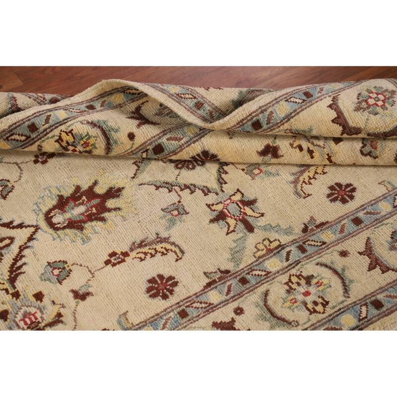 Floral Beige Kazak Oriental Accent Rug Hand-Knotted Wool Carpet - 3'3"x 5'1"