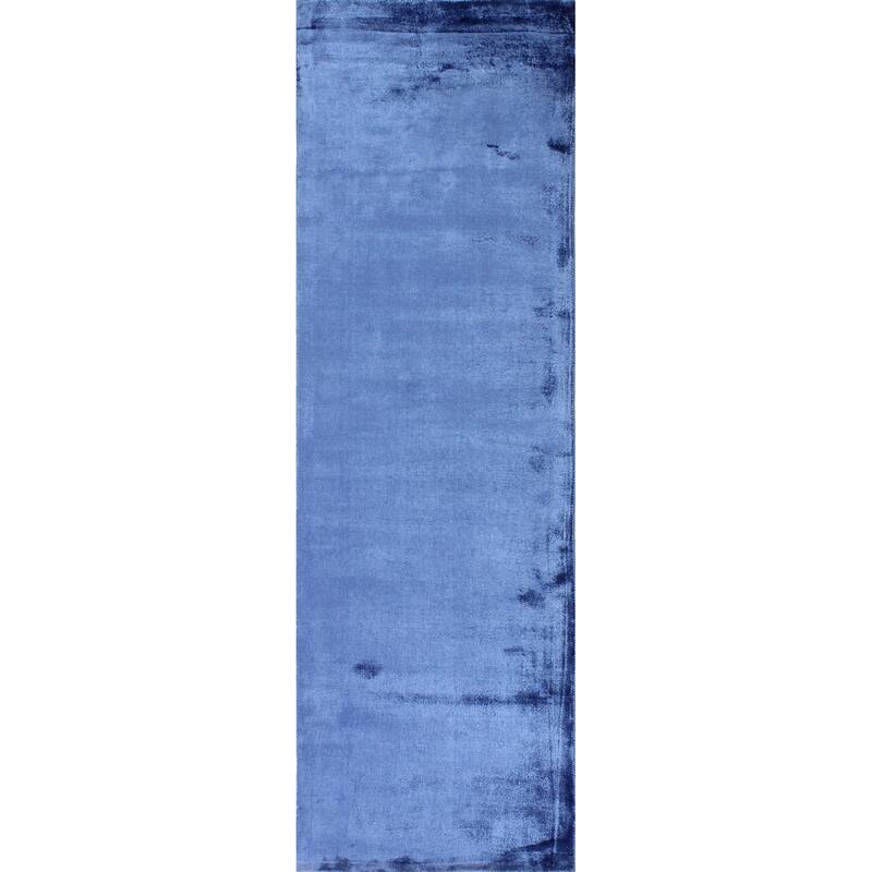 Bashian Calypso Contemporary Hand-loomed Area Rug - 2'6" x 8' Runner - Cobalt