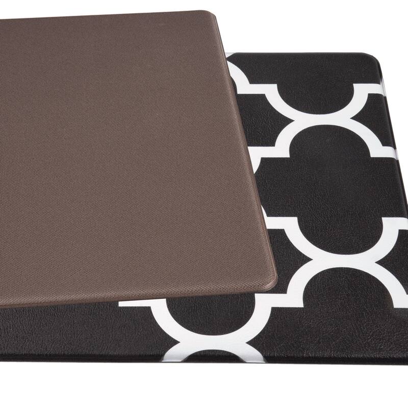 World Rug Gallery Contemporary Modern Moroccan Trellis Anti Fatigue Standing Mat