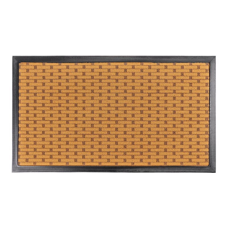 KAF Home 17"x30" Tufted Chain Door Mat - Natural - 30"W x 17"D