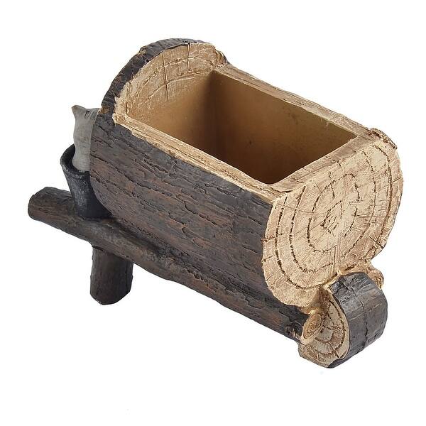 Shop Home Office Desk Decoration Resin Cat Trolley Shaped Plant