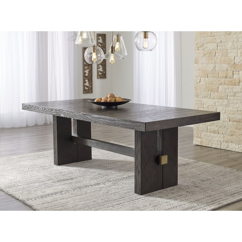 Burkhaus Dark Brown Rectangle Dining Room Extendable Table - 40" W x 90" D x 30.25" H