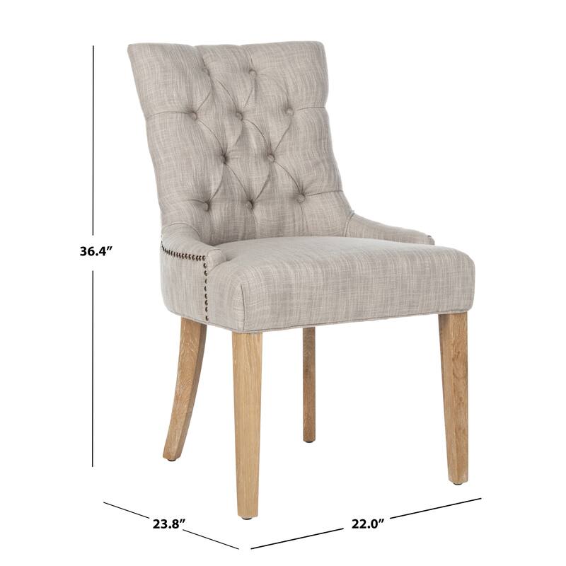 SAFAVIEH Dining Abby Viscose Blend Dining Chairs (Set of 2) - 22"x23.8"x36.4"
