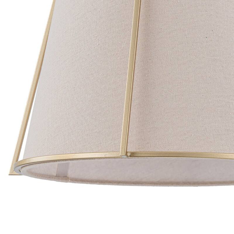 Mid Century Conical Linen Shade Lantern Pendant Ambient Light