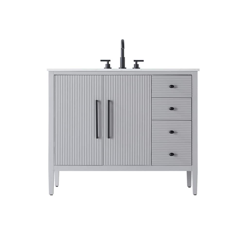 Elegant Lighting VF29642 Blakely 42" Free Standing Single Basin Vanity