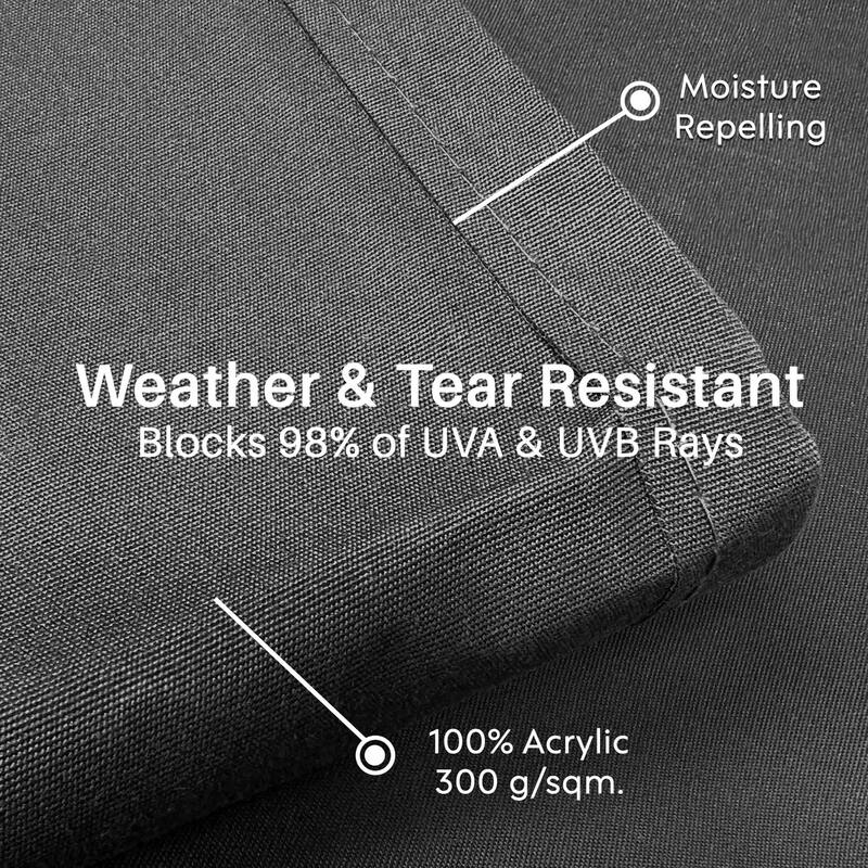 Italian Series Full Cassette Motorized Patio Awning with App + Remote - Grigio (Gray) - 16 x 10 ft