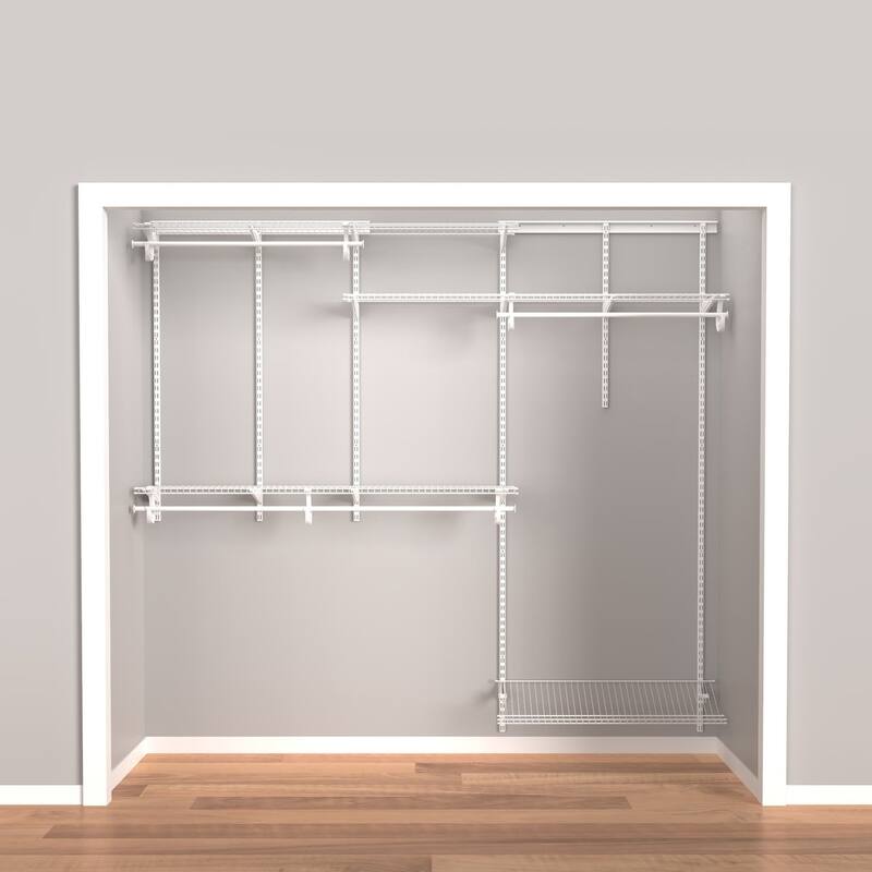 ClosetMaid ShelfTrack 60-96 Inch Wide Adjustable Closet Organizer