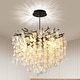 preview thumbnail 13 of 22, Crystal Tree Branch Chandelier Modern Round Ceiling Pendant Light 18.11x18.11x12.59in - Black