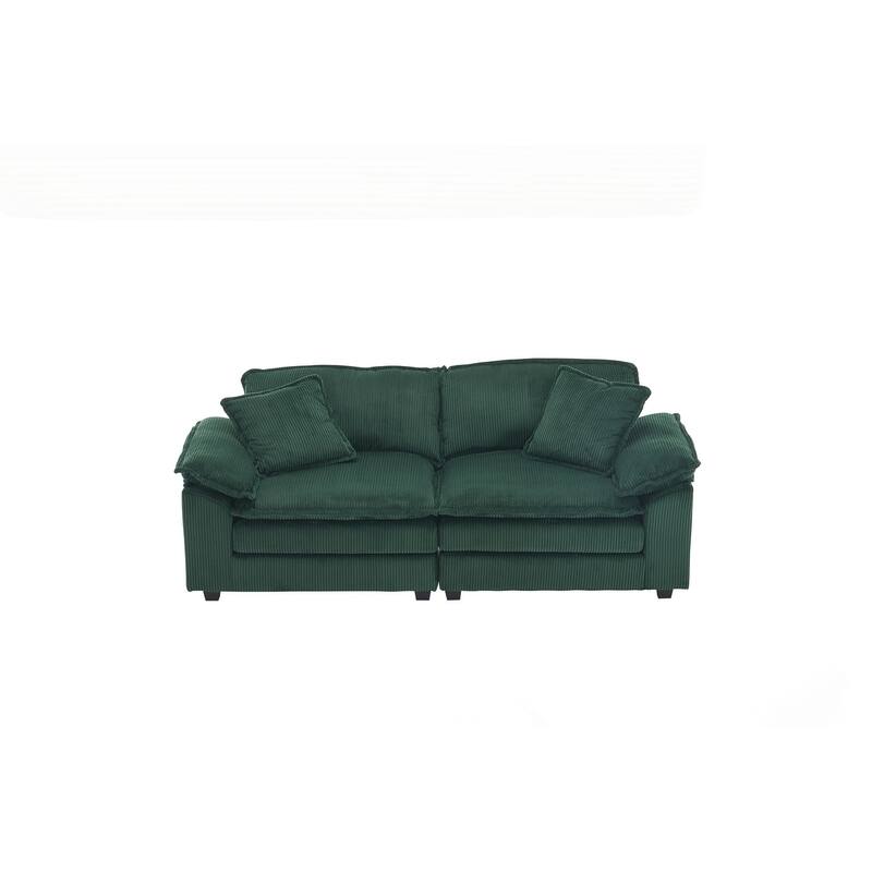2-seats Sofa With 2 Back Pillows