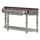 preview thumbnail 5 of 42, Vintage Curved Console Table Sofa Table Entryway Table with 4 Drawers and Bottom Shelf