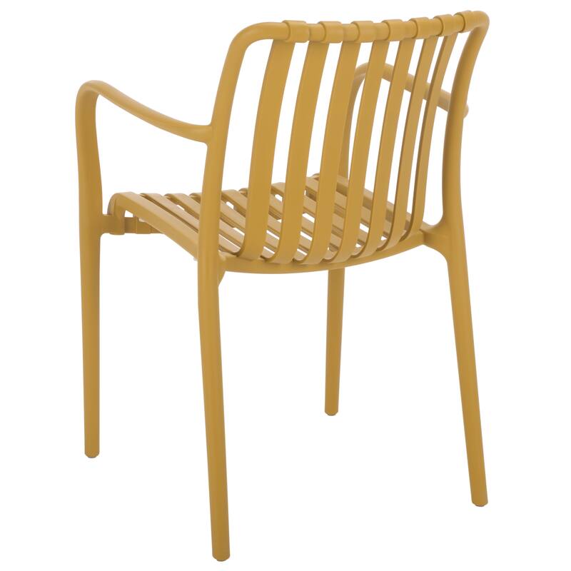 SAFAVIEH Outdoor Living Holly Stacking Dining Armchair (Set of 2) - 22"W x 22"D x 32"H