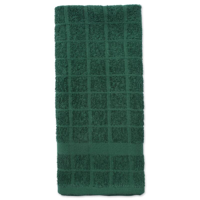 Textured Rectangular Terry Cotton Dishtowels - 26" - Green - Set of 4