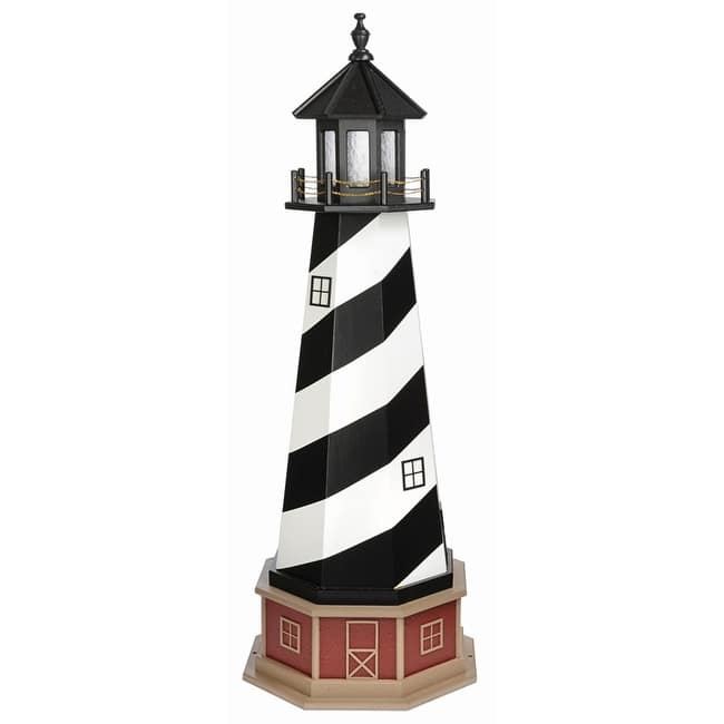 Cape Hatteras Replica Hybrid Poly and Wood Lighthouse with Base..