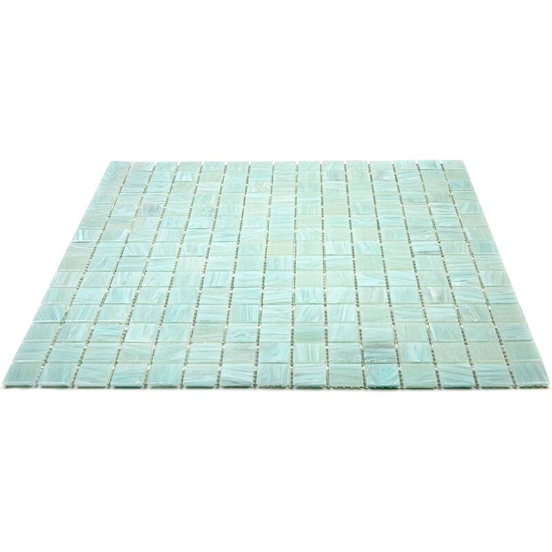 Apollo tile 12" x 12" Celestial Glossy Light Pistachio Green Glass Tile (20 sq ft/case) - 20 Pack