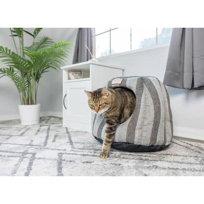 Cat Cave Shape Bed With Anti- slip Waterproof Base - 18"(L) x 18"(W) x 17"(H)