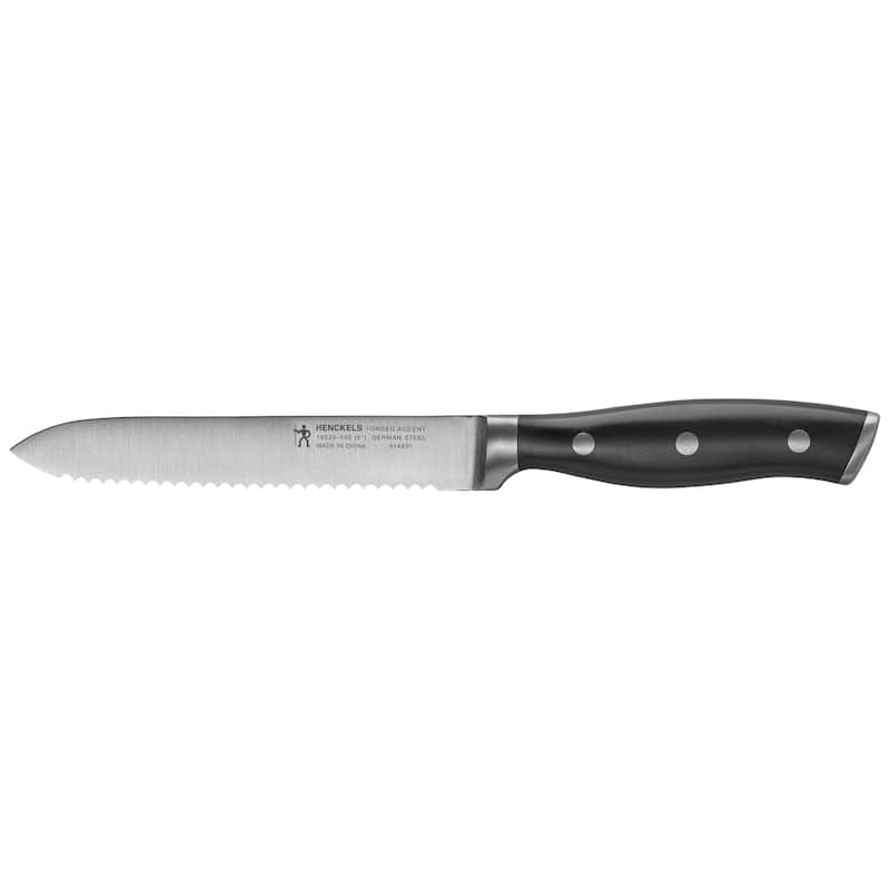 Henckels Forged Accent 5-inch Serrated Utility Knife - Stainless Steel - 5-inch