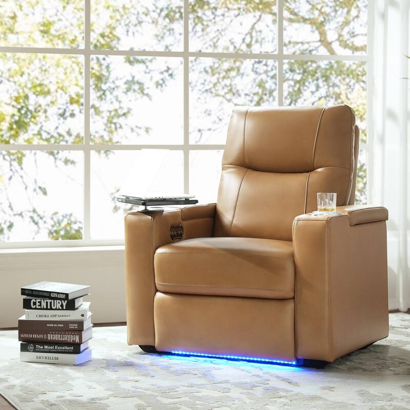 Lothaire Genuine Leather Recliner by HULALA HOME