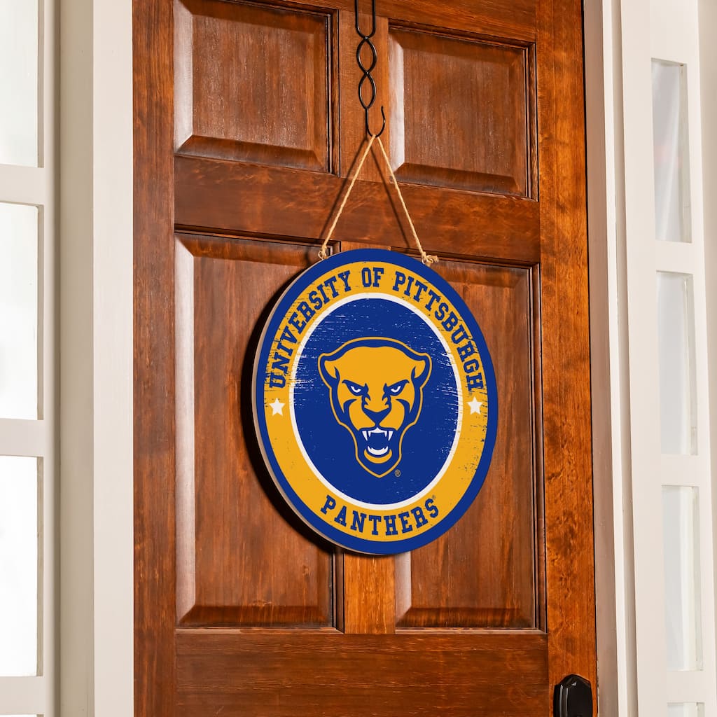 University of Pittsburgh Wooden Door Decor Wall Sign - Multi-Color