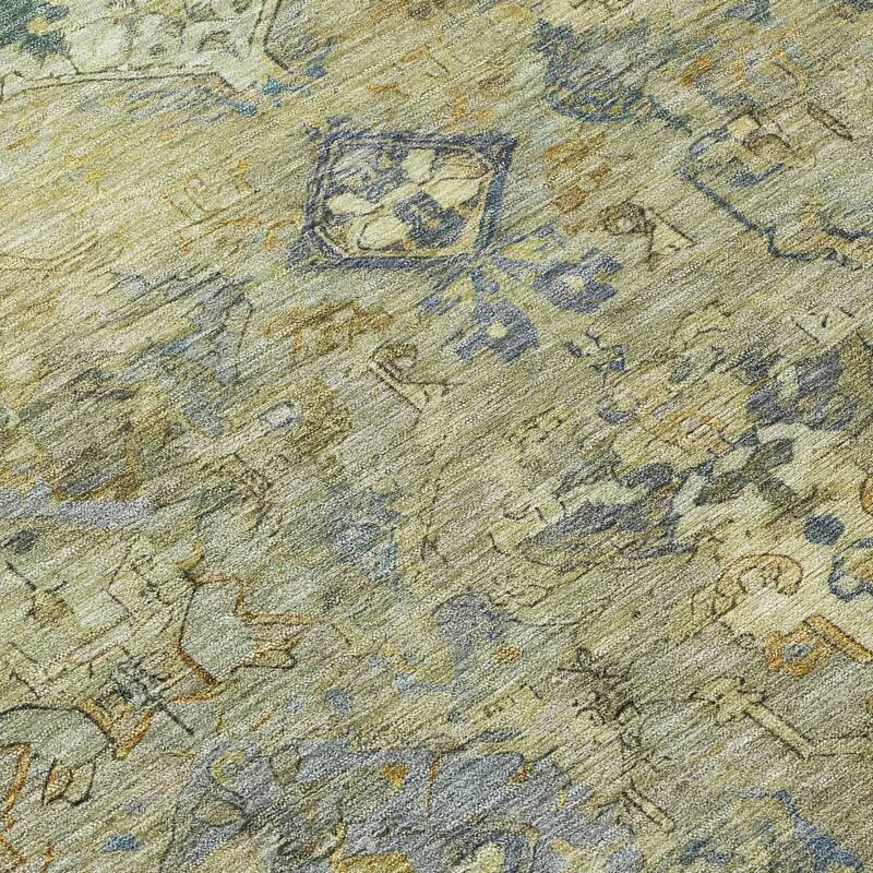 Machine Washable Indoor/ Outdoor Traditional Serenity Chantille Rug