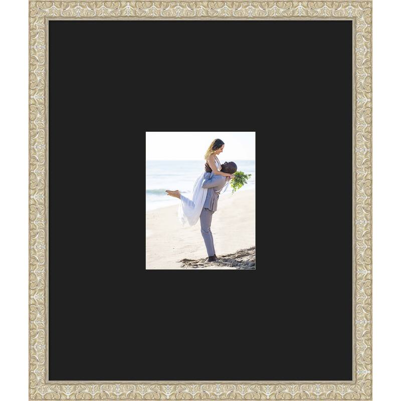 Lila Picture Frame, Photo Frame - 22x26 Matted Black 8x10 - Lila Silver