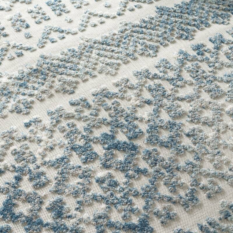 In- & Outdoor Rug Marrakesh Trellis Pattern with High/Low Effect