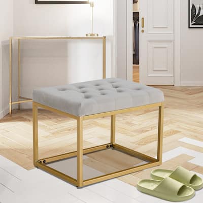 Velvet Shoe Changing Stool,Makup Stool