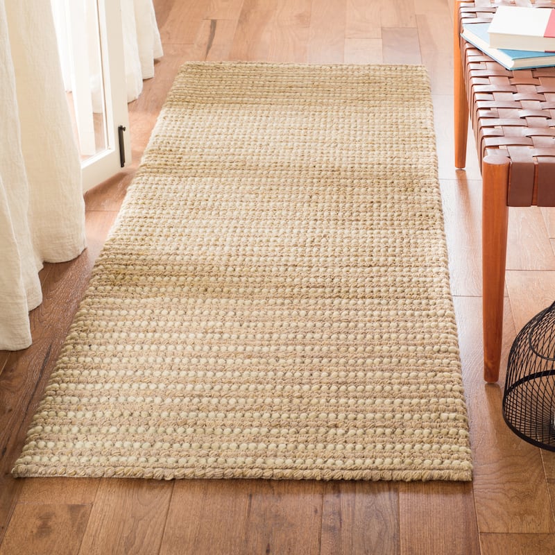SAFAVIEH Handmade Bohemian Jelisava Jute & Wool Area Rug - 2'6" x 12' Runner - Beige/Multi
