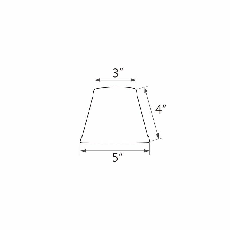 Aspen Creative Hardback Empire Chandelier Clip-On Lamp Shade (2 Pack), Grey & Black, (3" x 5" x 4") - GREY BLACK