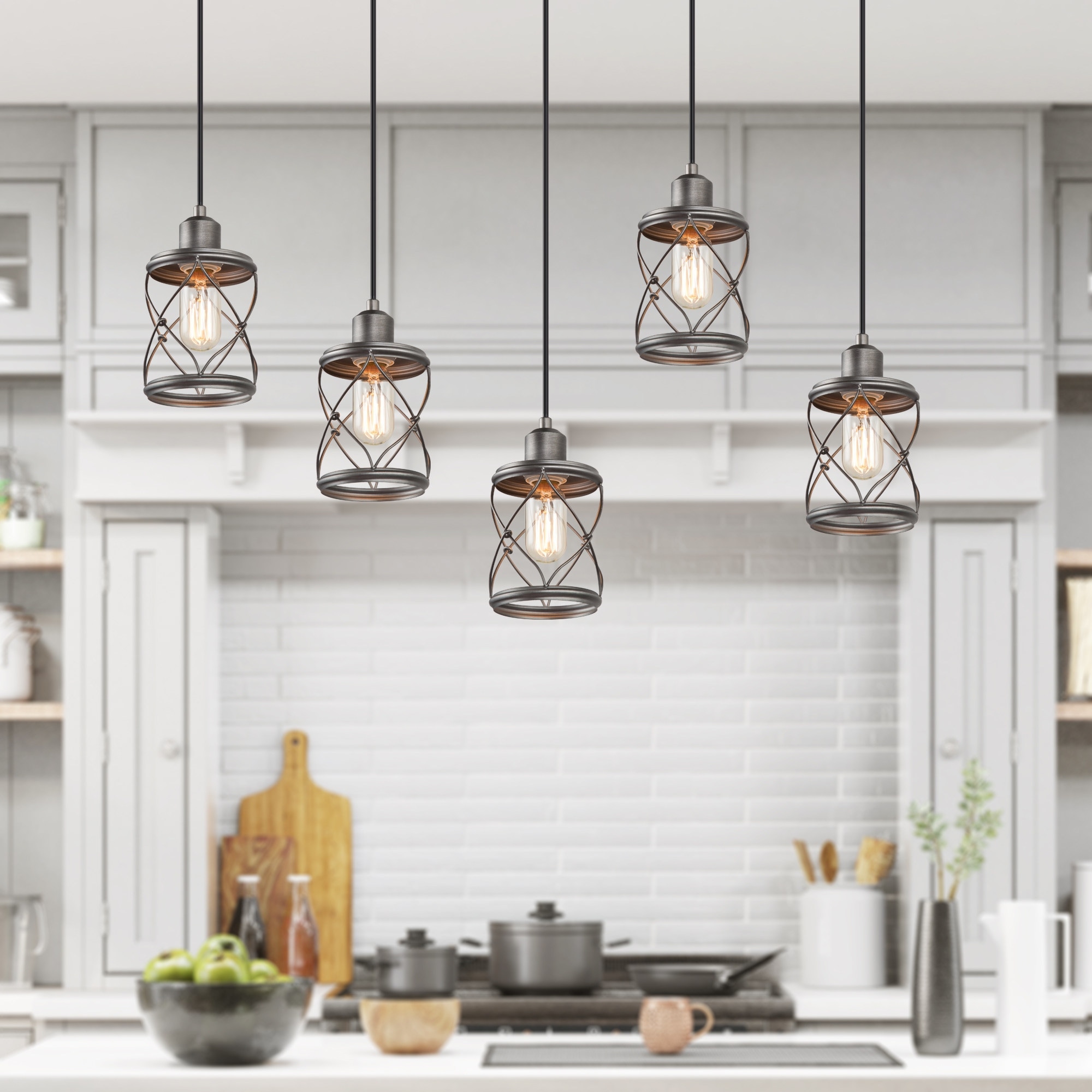 Metal farmhouse pendant light online