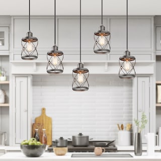 Modern Farmhouse 1-Light Mini Pendant Light Metal Kitchen Island Lights