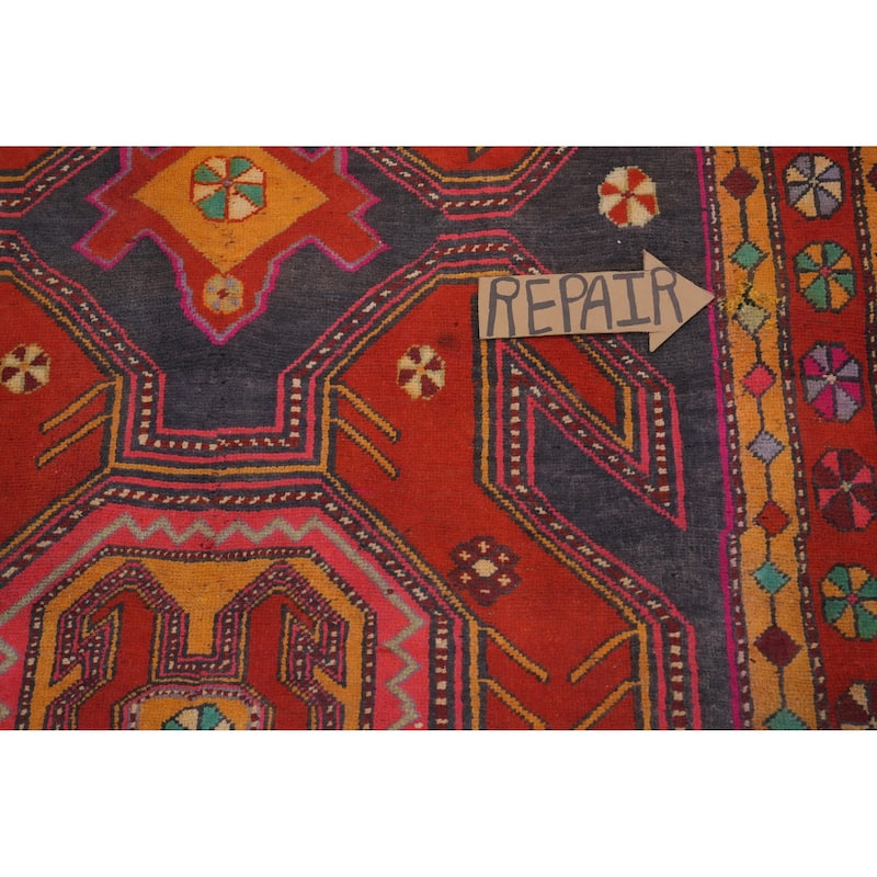 Hand Knotted Oriental 100% Wool Carpet Traditional Tribal Red Meshkin Area Rug - 10' 0'' X 4' 9''