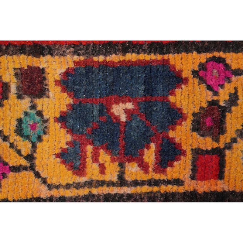 Hand Knotted Oriental 100% Wool Carpet Traditional Tribal Red Ardebil Runner Rug - 10' 6'' X 4' 5''