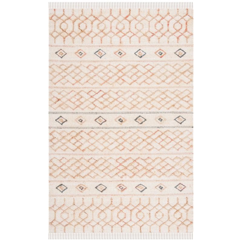 SAFAVIEH Handmade Natural Fiber Cajsa Boho Jute Fringe Rug