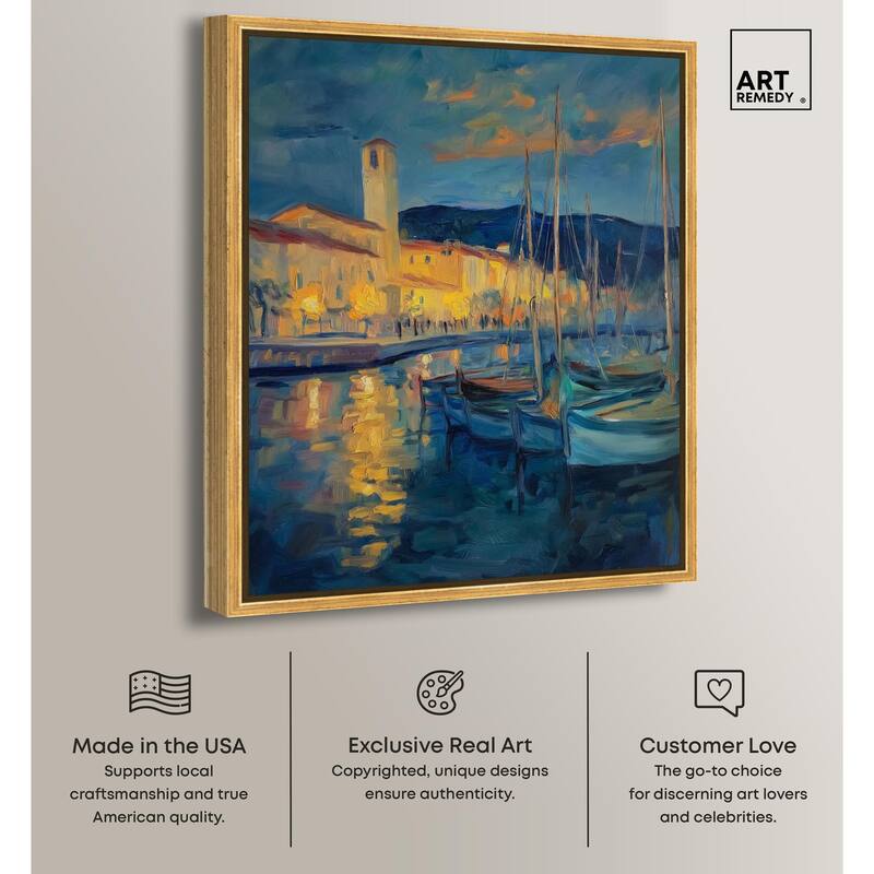 Harbor Lights Canvas by Art Remedy